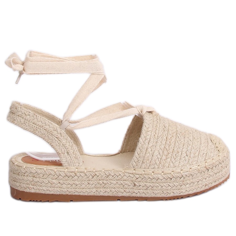 Naisten beige espadrilles sandaalit TU139P Beige