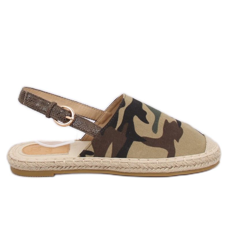 Espadrillot, joissa on avoin kantapää camo HH-119 Camouflage vihreä