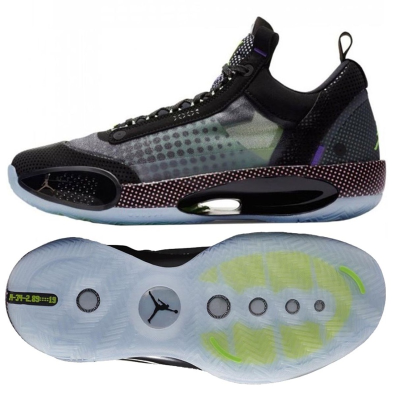 Nike Air Jordan Xxxiv Matala Musta Höyry Vihreä M CZ7750-003 monivärinen