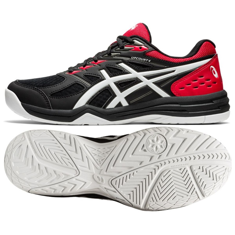 Asics Upcourt 4 M 1071A053-002 lentopallokengät monivärinen musta