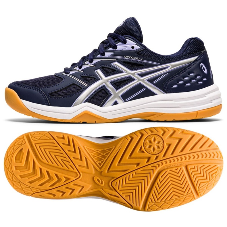 Asics Upcourt 4 W 1072A055-400 lentopallokengät monivärinen laivastonsininen