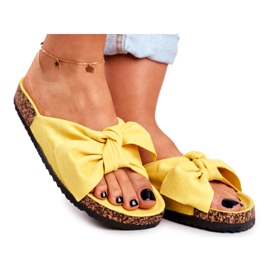 PS1 Naisten keltaiset tossut Cork Bow Wendyssä keltainen