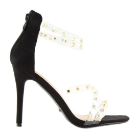 Sandaalit silikonihihnoilla musta NF-25P Musta