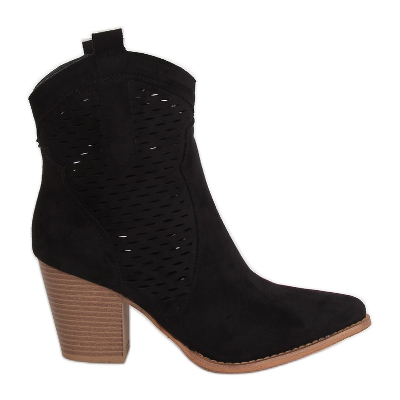 Mustat avoimet cowboy -saappaat ZE05P Musta