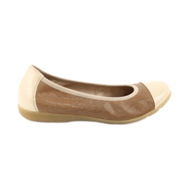 Caprice naisten kengät ballerinas 22152 nahka beige