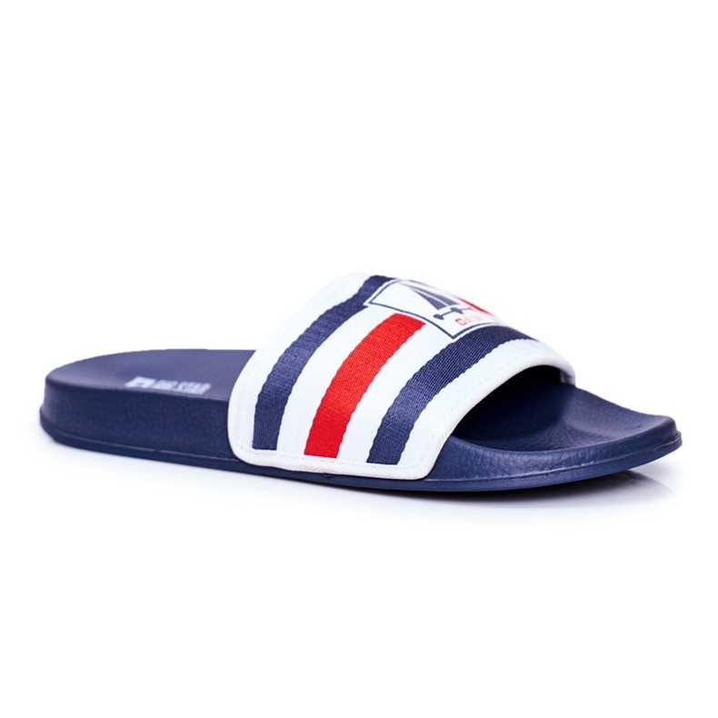 Miesten tossut Big Star Navy Blue DD174691 valkoinen laivastonsininen