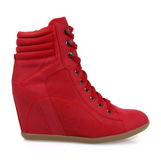 Lenkkarit Boots On Wedge 562 Red punainen Lenkkarit Boots On Wedge 562 Red punainen