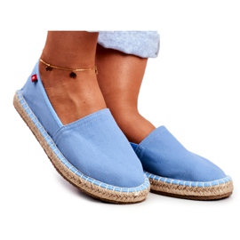 Naisten Espadrilles punottu Sole Blue Big Star DD274A153 sininen