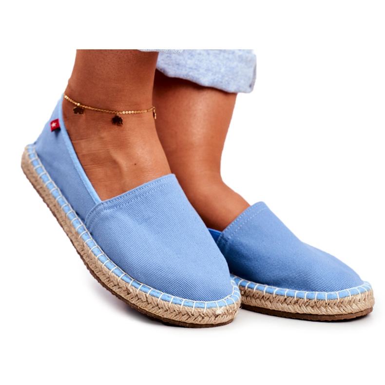 Naisten Espadrilles punottu Sole Blue Big Star DD274A153 sininen