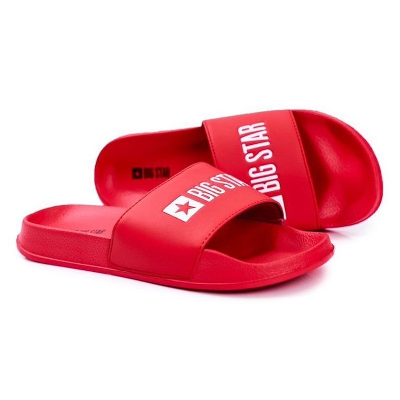 Miesten tohvelit Big Star Rubber Red Eco Leather GG174932 punainen