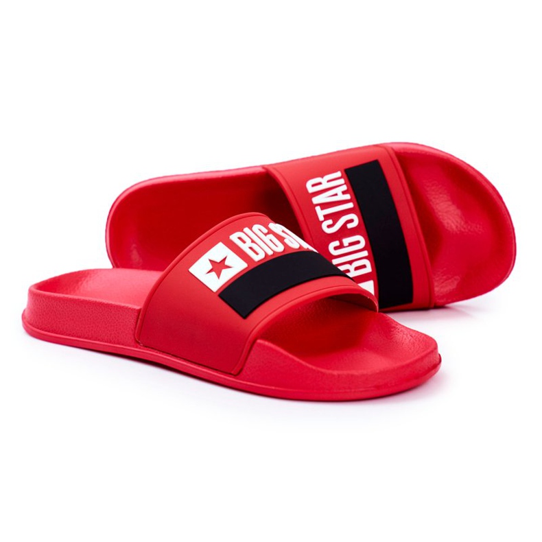 Miesten tossut Big Star Classic Red GG174939 valkoinen musta punainen