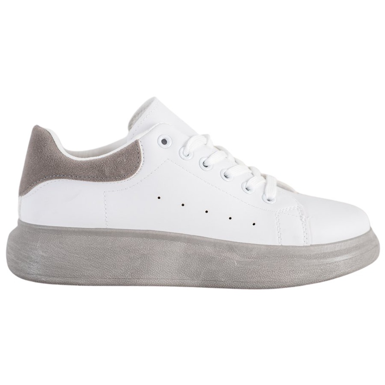 SHELOVET Tennarit harmaalla alustalla valkoinen