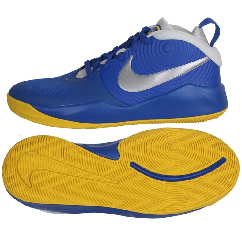 Nike Team Hustle D 9 Jr AQ4224-404 koripallokengät monivärinen sininen
