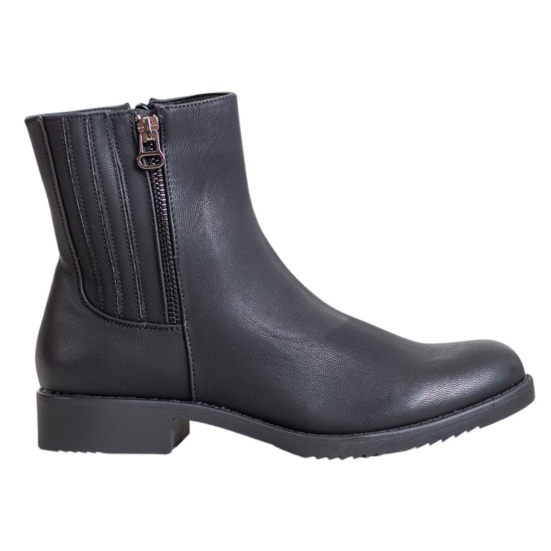 J. Star Korkeat saappaat Eco -nahkaa musta