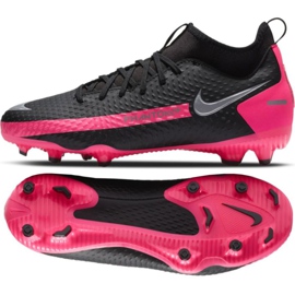 Nike Phantom Gt Akatemia Df FG / MG Jr CW6694-006 jalkapallokengät musta monivärinen