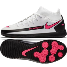 Nike Phantom Gt Club Df Ic Jr CW6728-160 jalkapallokengät valkoinen monivärinen