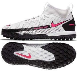 Nike Phantom Gt Academy Df Tf Jr CW6695-160 jalkapallokenkä valkoinen monivärinen