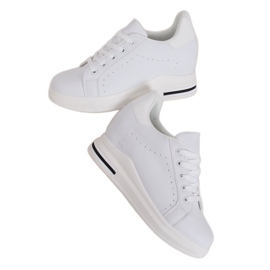 Valkoinen MY-0367 Valkoiset lenkkarit piilotetulla kiilakorolla