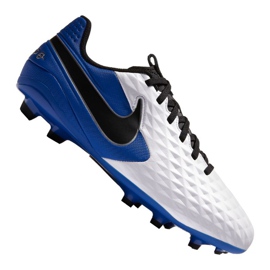 Nike Legend 8 Academy Mg Jr AT5732-104 jalkapallokengät musta, valkoinen, laivastonsininen monivärinen