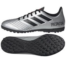 Adidas Predator 19.4 Tf M F35634 jalkapallokengät hopea