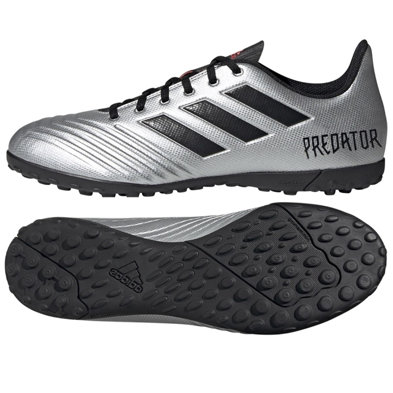 Adidas Predator 19.4 Tf M F35634 jalkapallokengät hopea