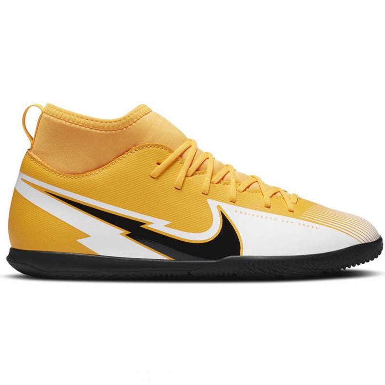 Nike Mercurial Superfly 7 Club Ic Jr AT8153 801 jalkapallokengät keltainen appelsiinit ja punaiset