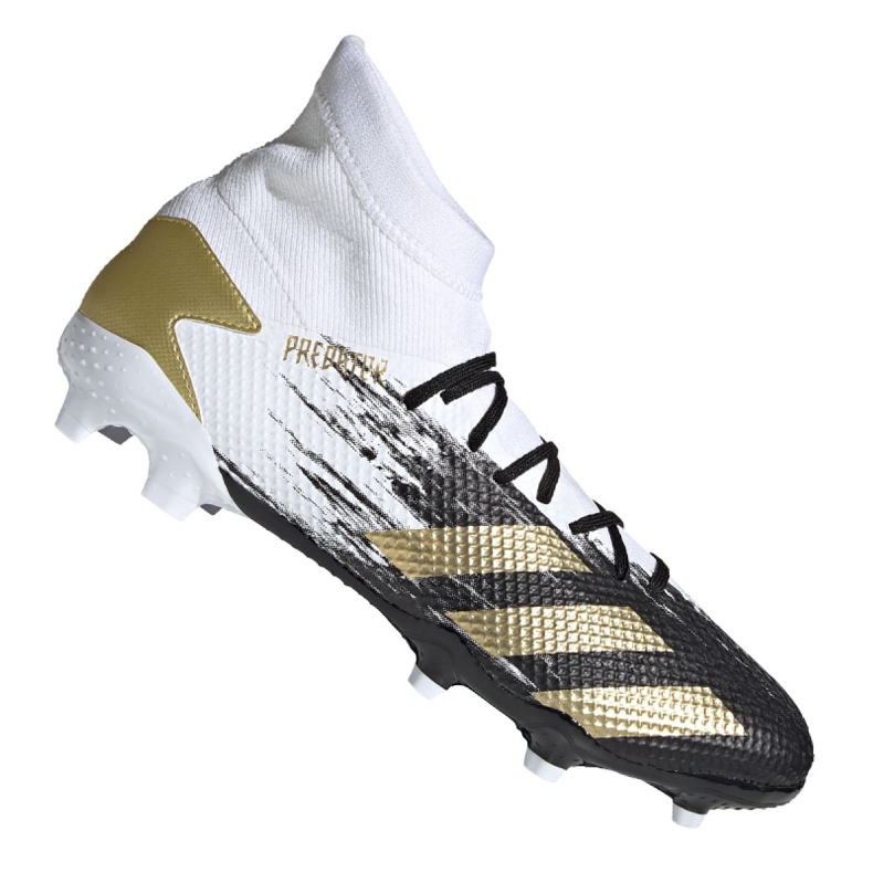 Adidas Predator 20.3 Fg M FW9196 jalkapallokengät musta, valkoinen, musta, kulta valkoinen