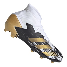 Adidas Predator 20.1 Fg Jr FW9208 jalkapallokengät musta, valkoinen, musta, kulta valkoinen