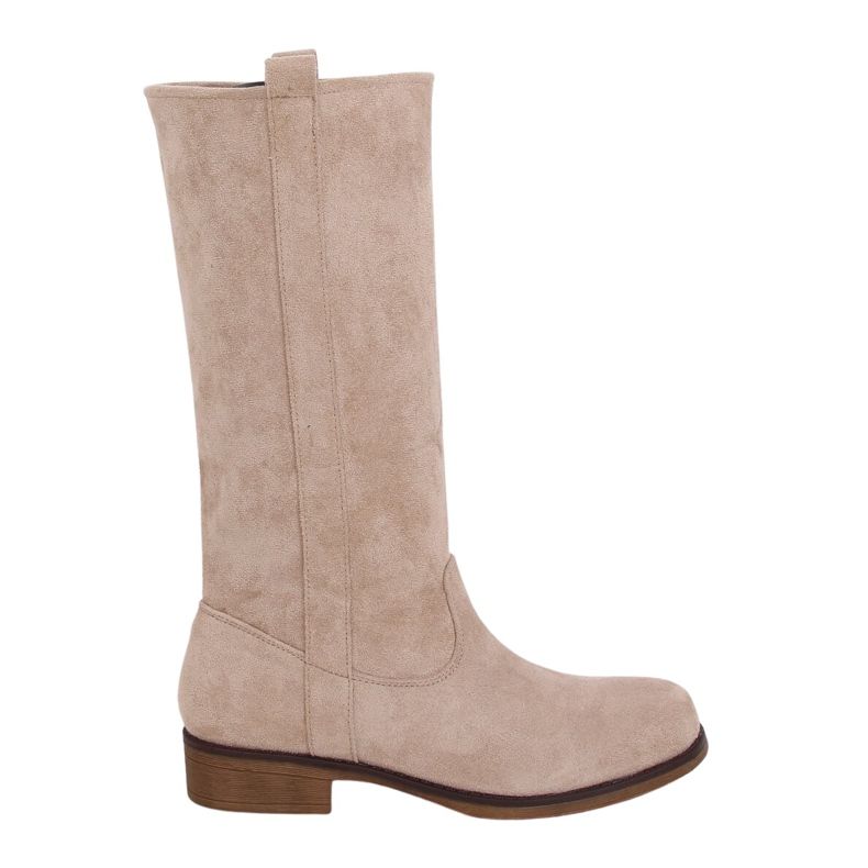 Saappaat, joissa on suora yläosa beige ST-19P Beige ruskea