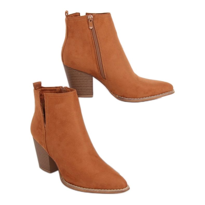 Korkeakorkoiset saappaat mantelikameli M397 Camel ruskea