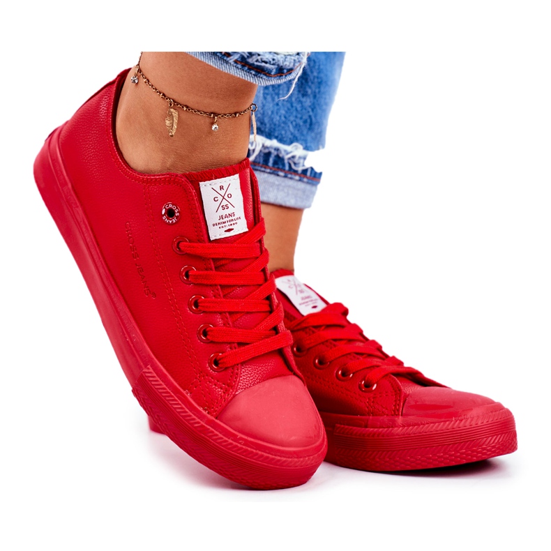 Cross Jeans Naisten lenkkarit Cross Farkut Punainen DD2R4032