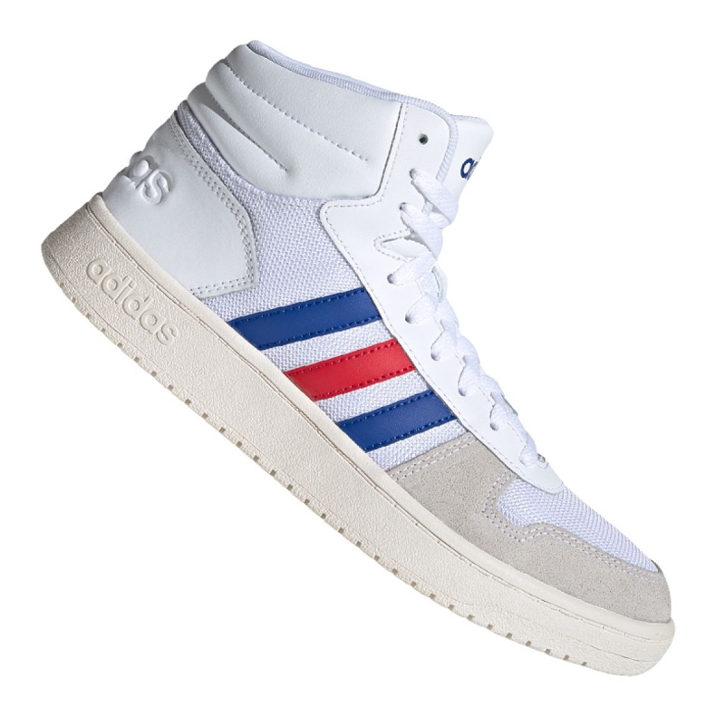 Adidas Hoops 2.0 Mid M FW8252 koripallokengät monivärinen valkoinen