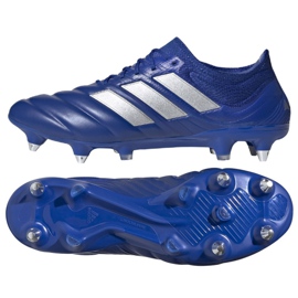 Adidas Copa 20.1 Sg M EH0891 jalkapallokengät hopeaa, sinistä sininen