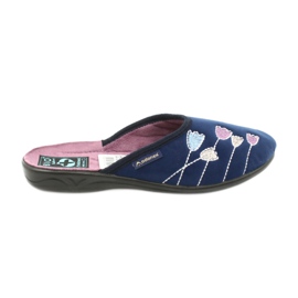 Adanex 25626 tummansininen velour -tossut violetti