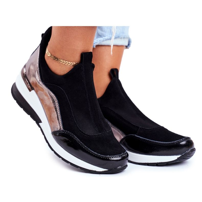 Vinceza Naisten urheilukengät Tennarit Musta Nahka 21-7780