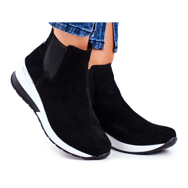 Vinceza Naisten urheilukengät Tennarit Musta Nahka 21-7781