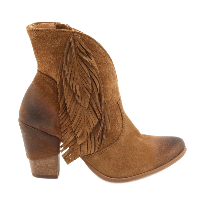 EXQUISITE 1196 Camel -mokkanahkaiset cowboy -saappaat ruskea