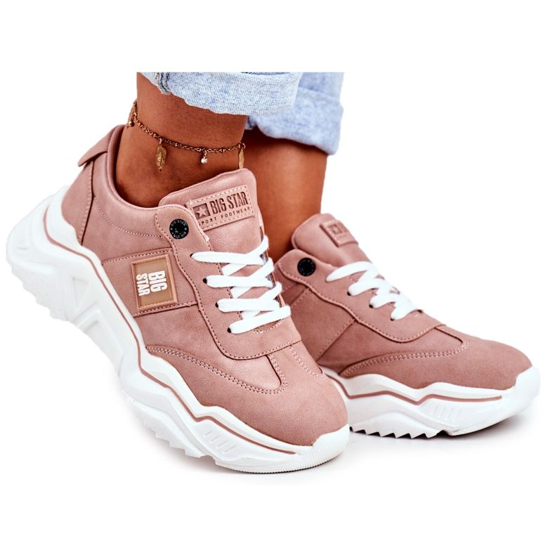 Naisten urheilukengät Big Star Pink GG274210 vaaleanpunainen