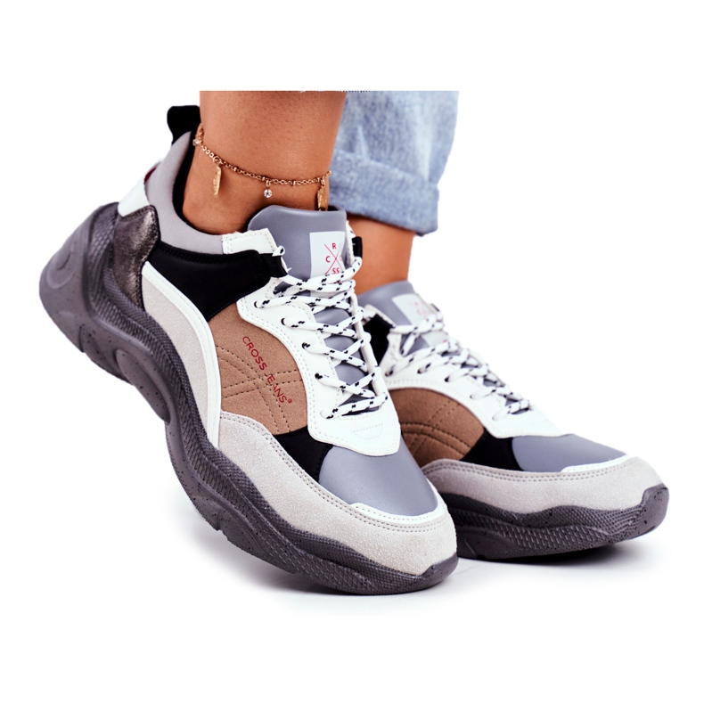 Cross Jeans Naisten urheilukengät Cross Farkut Harmaa GG2R4037