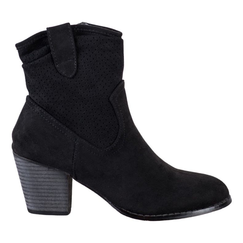 Bestelle Klassiset avoimet cowboy -saappaat musta