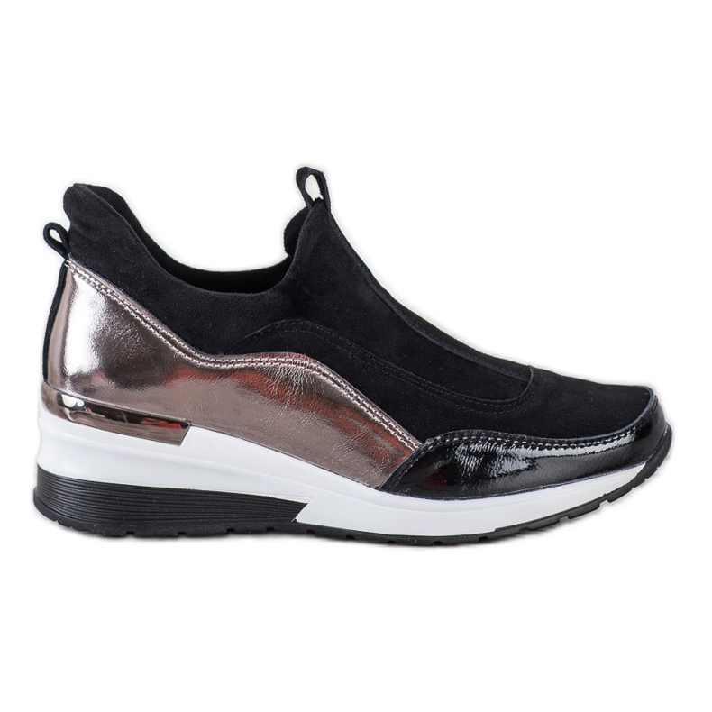 VINCEZA-nahkaiset kengät musta