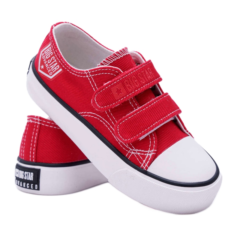 Lasten lenkkarit Big Star Velcro Red FF374063 valkoinen punainen