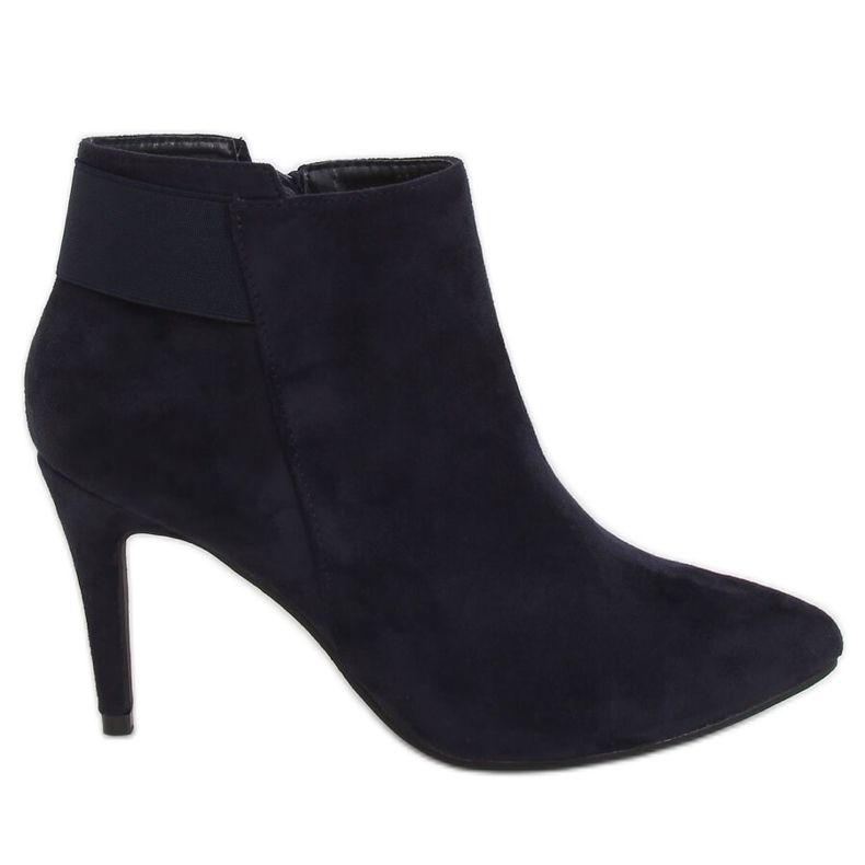 Tummansiniset saappaat korkokengissä 3148 Blue laivastonsininen