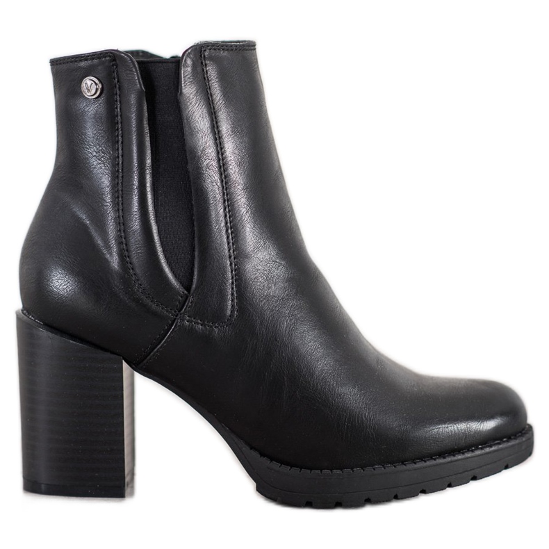 Weide Mukavat saappaat pylväässä musta