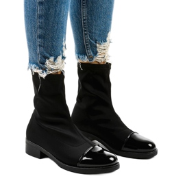 NC780 mustat litteät lipasaappaat