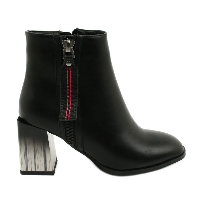 Naisten tyylikkäät mustakorkoiset nilkkurit Filippo DBT1548/20 BK