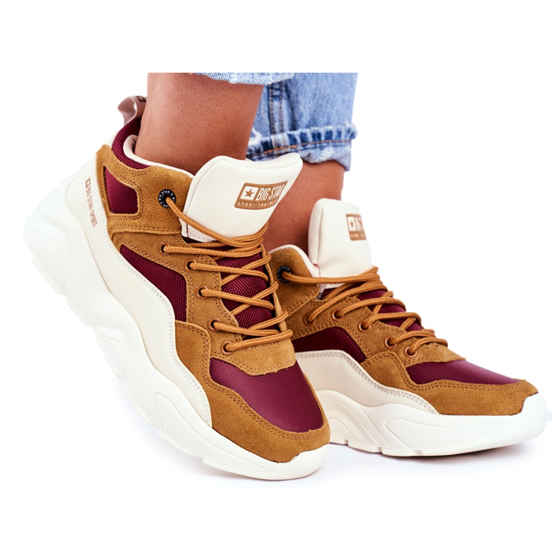 Naisten urheilukengät Big Star Beige GG274646