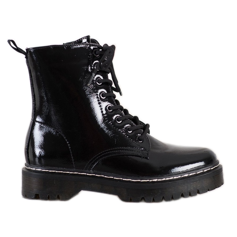 SHELOVET Lakatut saappaat musta