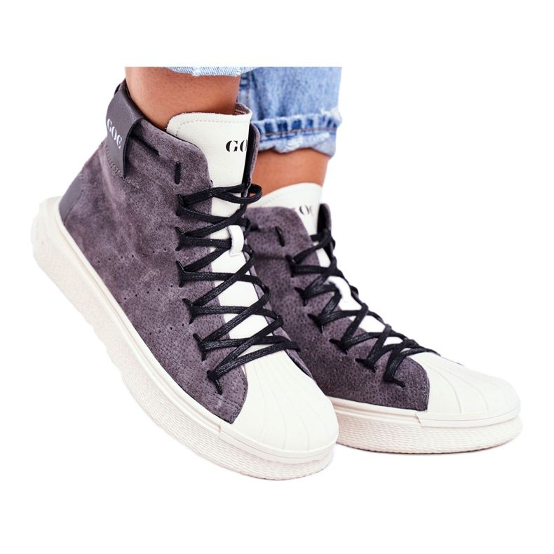 Naisten urheilunahkakengät GOE harmaa GG2N3049