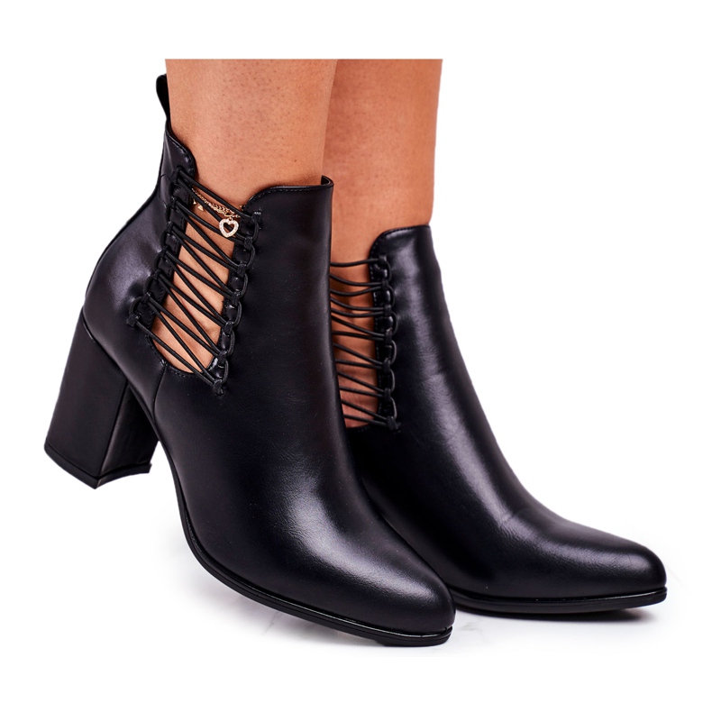 Vinceza Naisten saappaat kantapäässä liukuvat kumilla, musta Vibo